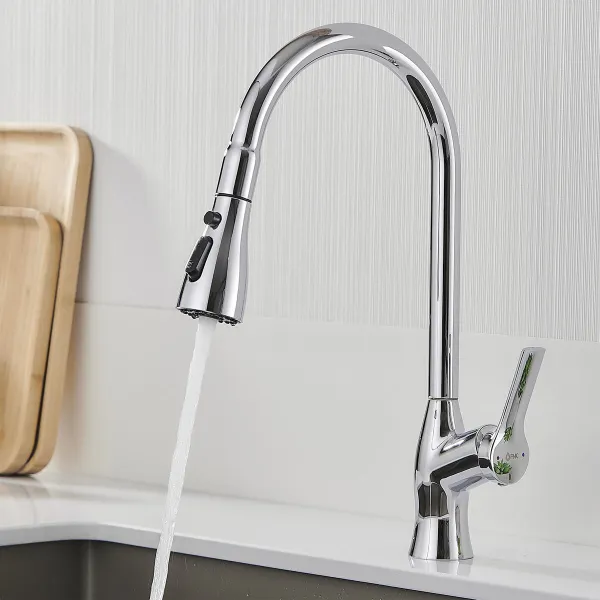 Mixer Tap Fontastock Chrome Stainless steel Brass Ceramic Zinc Alloy C-shaped Height