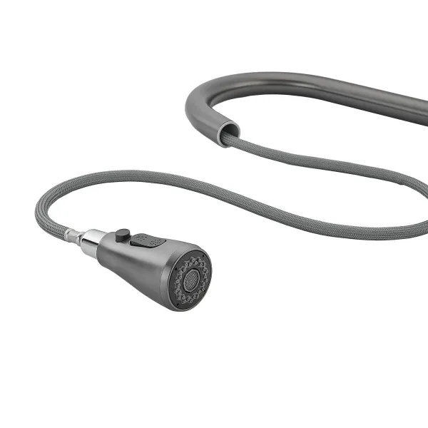 Mixer Tap Fontastock Grey Stainless steel Ceramic C-shaped