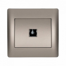 RHYME PUSH LIGHT BUTTON GREY METALLIC