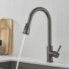 Mixer Tap Fontastock Grey Stainless steel Ceramic C-shaped