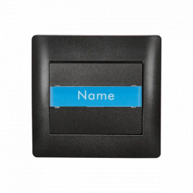 RHYMEDOOR BELL SWITCH WITH NAME CARD GRAPHITE METALLIC