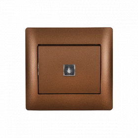 RHYME PUSH LIGHT BUTTON COFFEE METALLIC