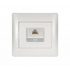 RHYME COMPUTER SOCKET (CAT6e) WHITE METALLIC