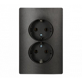 RHYME GERMAN TYPE SOCKET (DOUBLE) GRAPHITE METALLIC