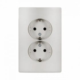 RHYME GERMAN TYPE SOCKET (DOUBLE) WHITE METALLIC