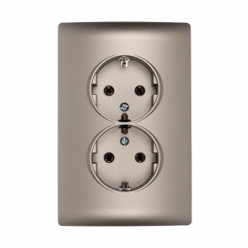 RHYME GERMAN TYPE SOCKET (DOUBLE) GREY METALLIC