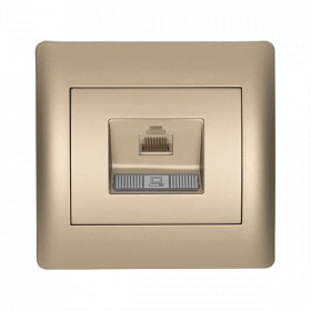RHYME COMPUTER SOCKET (CAT6e) CHAMPAGNE METALLIC