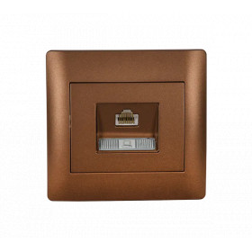 RHYME COMPUTER SOCKET (CAT6e)COFFEE METALLIC