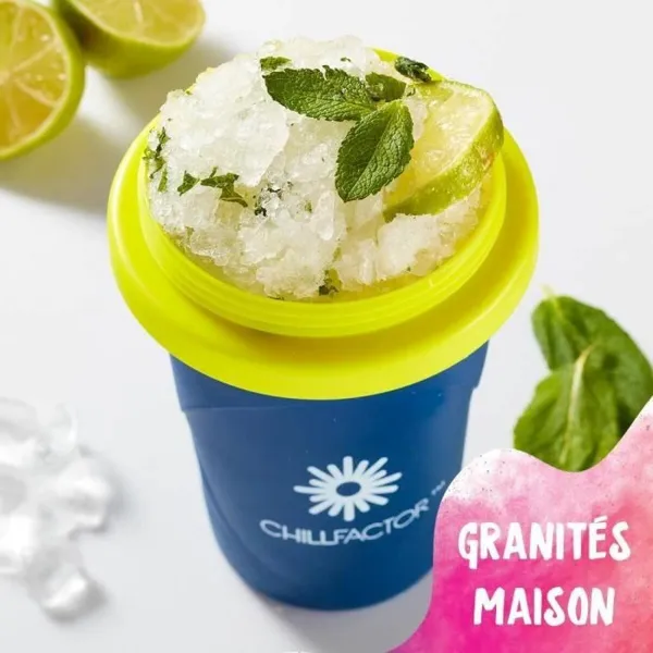 Cup for Making Ice Creams and Slushies with Recipes Bandai Chillfactor Granita Mug Rose Plastic