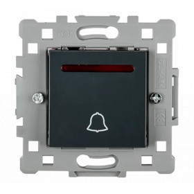 SPLENDOR EL0609 DOORBELL SWITCH BLACK WITH LIGHT
