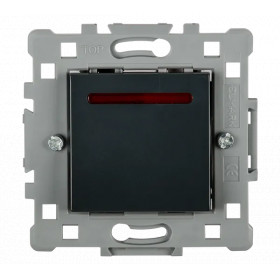 SPLENDOR EL0606 1 BUTTON 1 WAY SWITCH BLACK WITH LIGHT