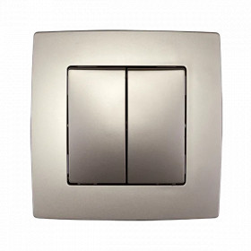 CITY TWO BUTTONS TWO WAY SWITCH, CHAMPAGNE METALLIC