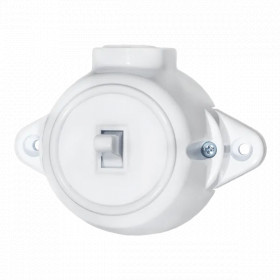 ANTIQUE ONE BUTTON ONE WAY SWITCH 10А 250V WHITE