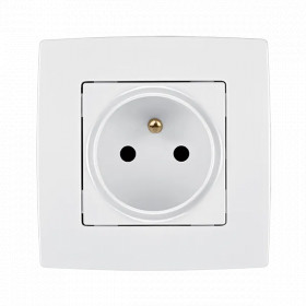 CITY FRENCH TYPE SOCKET WHITE METALLIC