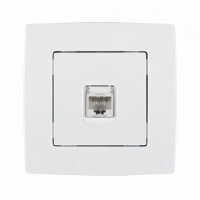 CITY COMPUTER SOCKET, WHITE METALLIC