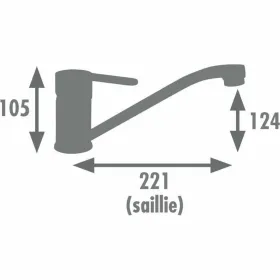 Kitchen Tap Rousseau BORN NF Melns Matte afwerking