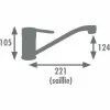 Kitchen Tap Rousseau BORN NF Melns Matte afwerking