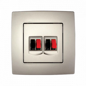 CITY DOUBLE AUDIO SOCKET CHAMPAGNE METALLIC