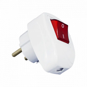 ELMARK PLUG WITH SWITCH 16А 2Р+Е LIGHTED WHITE