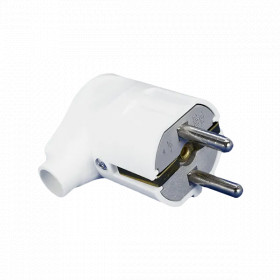ELMARK ANGLE SCHUKO PLUG 16А 2Р+Е WHITE