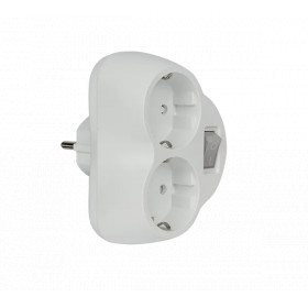ADAPTER DOUBLE WHITE WITH KEY