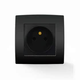 CITY FRENCH TYPE SOCKET WITH SCREW ANTHRACITE