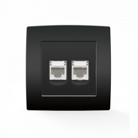 CITY COMPUTER SOCKET RJ45 - DOUBLE ANTHRACITE