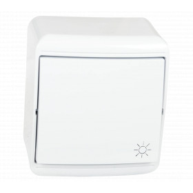ONE BUTTON TWO WAY SWITCH, WHITE IP20