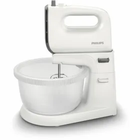 mikseri un mīklas mīcītāju ar bļodu Philips HR3745/00 Balts 450 W 3 L