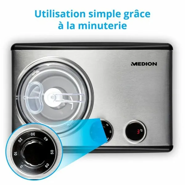 Saldējuma Pagatavošanas Ierīce Medion Nerūsējošais tērauds 150 W 1,5 L