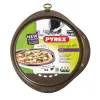 Pizza Mould Pyrex Brown Black Metal