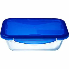 Food Preservation Container Pyrex Blue Transparent Rectangular