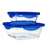 Maisto konservavimo konteineris Pyrex Mėlyna Skaidrus 800 ml (2 vnt.)