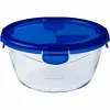 Pārtikas konservēšanas trauks Pyrex Zils Caurspīdīgs Apaļa 1,6 L (6 Daudzums)