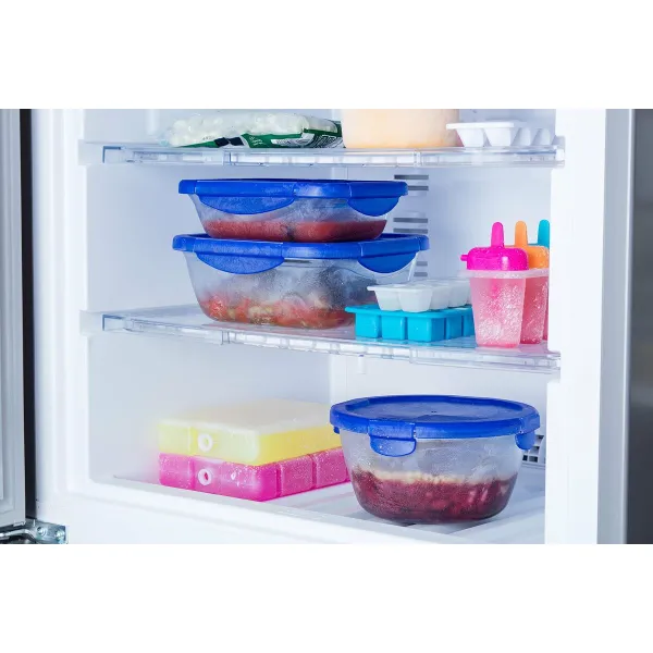 Food Preservation Container Pyrex Blue Transparent Circular 1,6 L (6 Pieces)