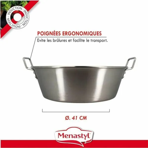 Food Preservation Container Menastyl 40,5 cm Silver Rectangular