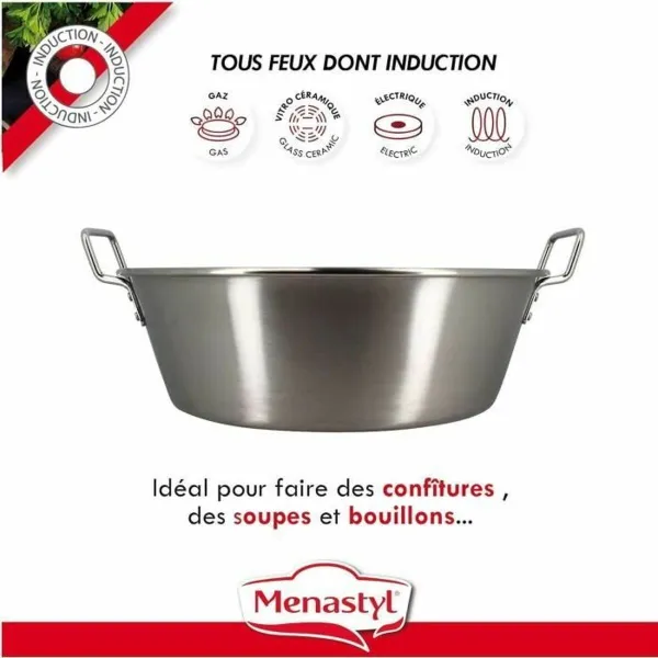Food Preservation Container Menastyl 40,5 cm Silver Rectangular