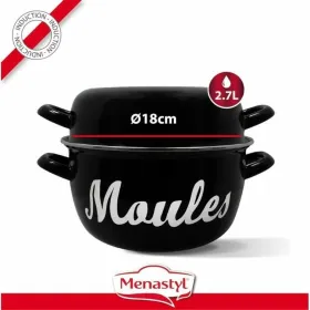 горшок Menastyl Чёрный Эмалированная сталь