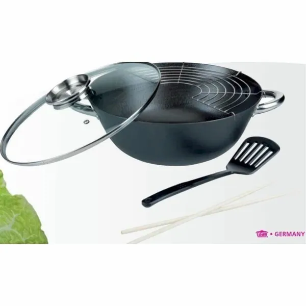 Wok keptuvė GSW Plienas Kaltas plienas Ø 32 cm 4 Dalys