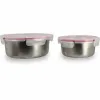Food Preservation Container Menastyl Silver Circular (2 Units)