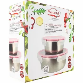 Pārtikas konservēšanas trauks Menastyl Sudrabains Apaļš (2 gb.)