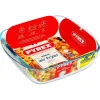 Uunivuoka Pyrex Läpinäkyvä Borosilikaattilasi Neliö