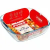 Oven Dish Pyrex Transparent Borosilicate Glass Squared