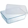 Food Preservation Container Pyrex White Black Transparent Clear Rectangular