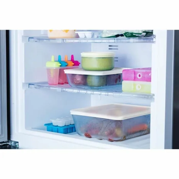 Ruoan säilytysrasia Pyrex Valkoinen Musta Läpinäkyvä Clear Suorakulmainen