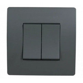 BASIC TG103 2 BUTTONS 1 WAY SWITCH SILVER GREY