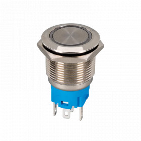 BUTTON ROUND WITH LED INDICATOR-LATCHING EL-2211DZG 1NO+1NC IP65 GREEN