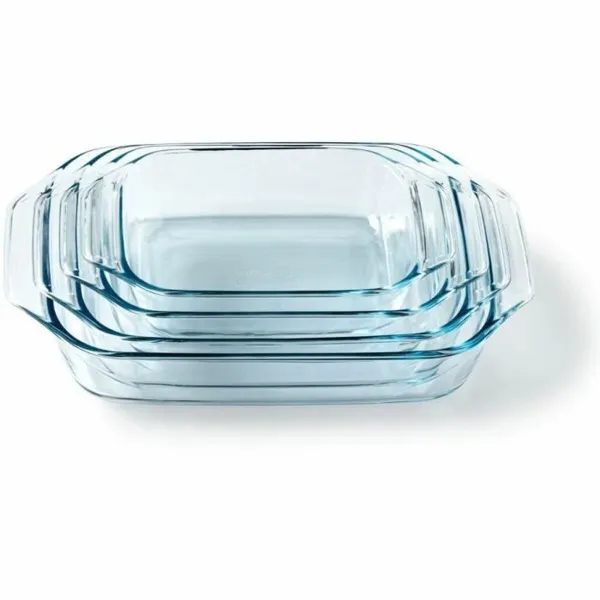 Krāsns trauku komplekts Pyrex Caurspīdīgs 4 Daudzums