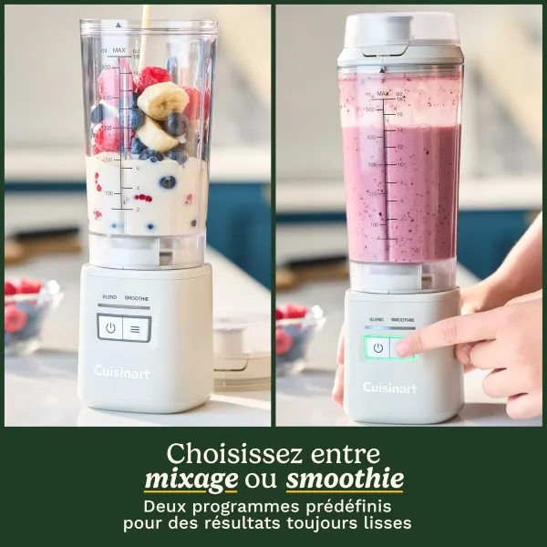 Blenderis-Krūze Cuisinart PBL100E Blast&Go 120 W Balts 500 ml