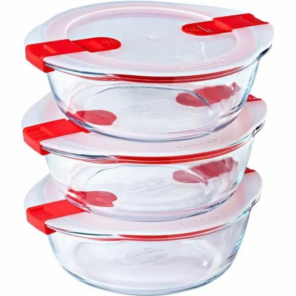 Maisto konservavimo konteineris Pyrex Cook & Heat 1,1 L Skaidrus 3 Dalys